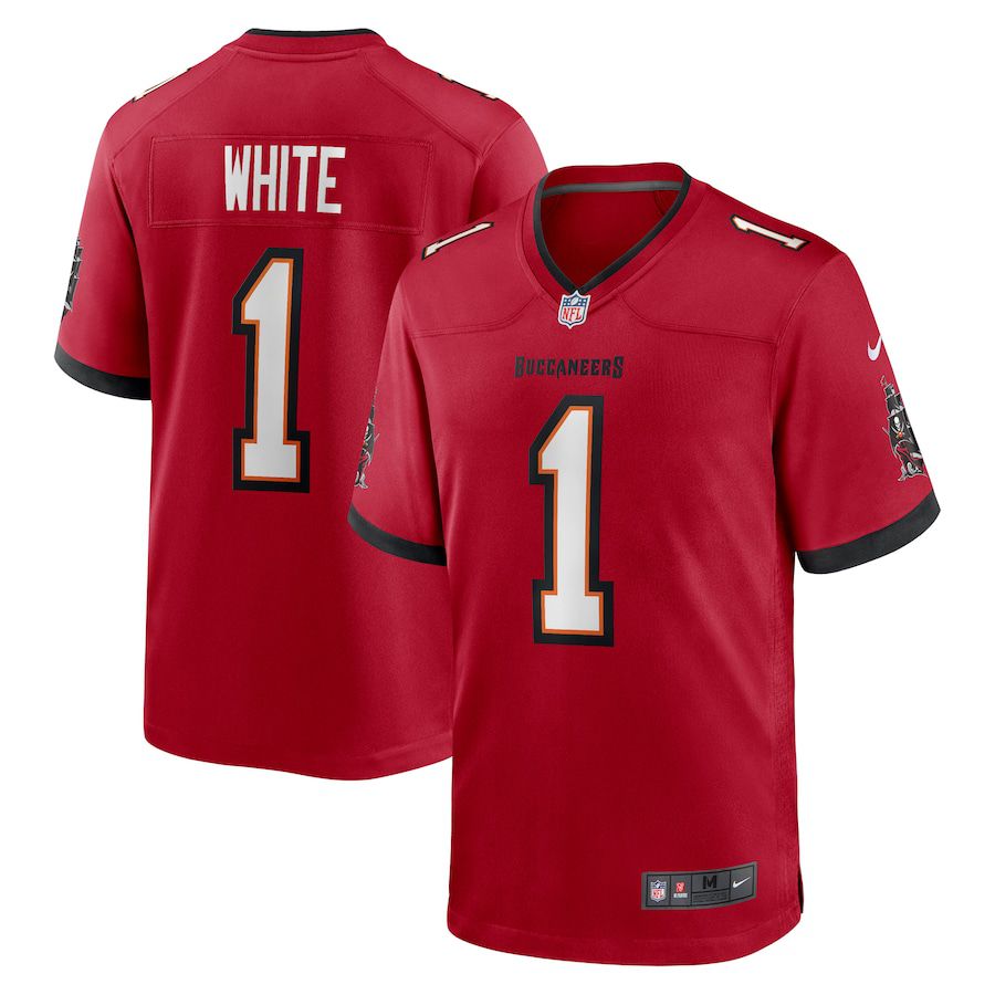 Men Tampa Bay Buccaneers 1 Rachaad White Nike Red Game Player NFL Jersey